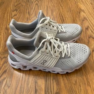 White and Grey On Cloud Sneakers